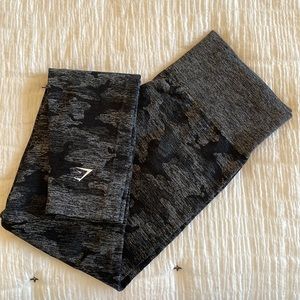 Gymshark Gray Camo Seamless High Rise Legging - Gym Shark